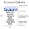Signmission Electric Shock Hazard Risk Swim OSHA Notice Sign, Vinyl Decal, 12in W x 18in L, 2PK OS-2PACK-NS-D-1218-V-11640 - alternate 6